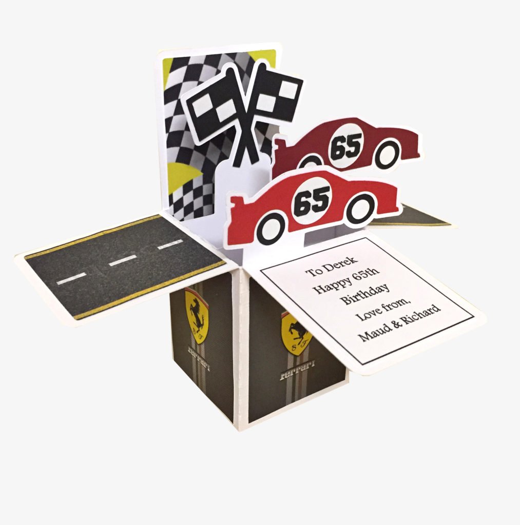 Racing box card - Pop up - folds flat - Image 6