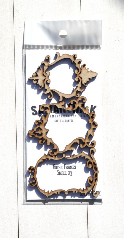Gothic mixed media frames MDF - 3 pack