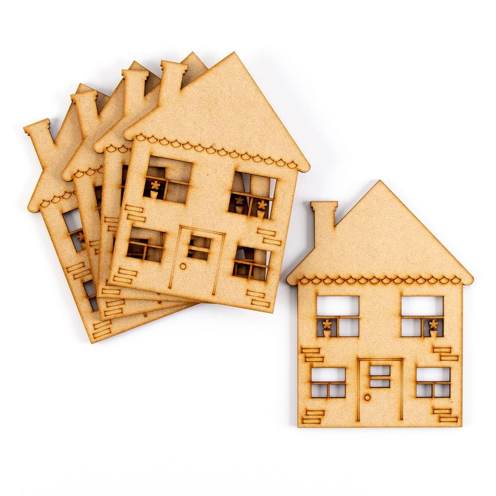 Simple decorative houses x5
