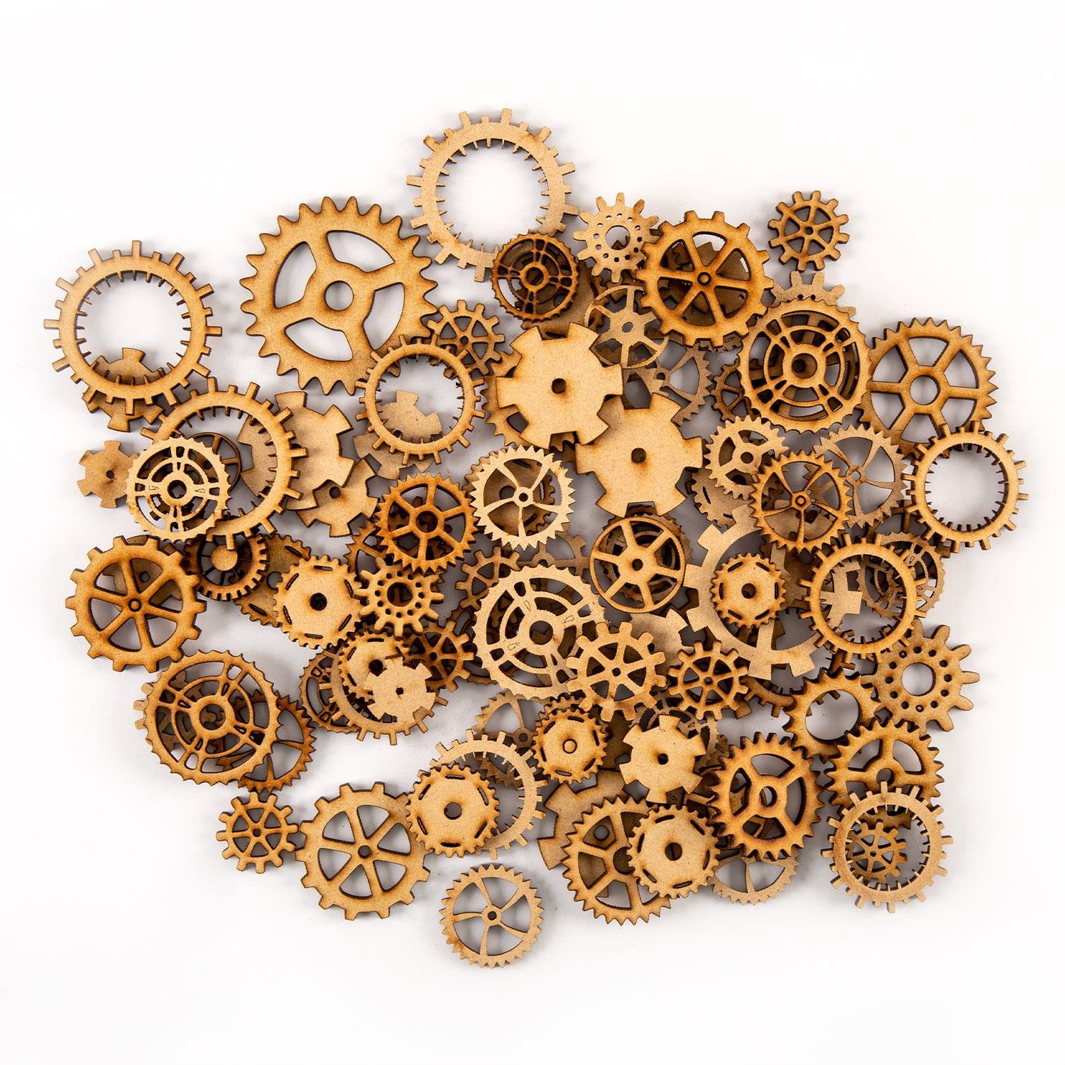 Huge OR Mega pack of Cogs - mixed media MDF steampunk - mechanical - Image 5