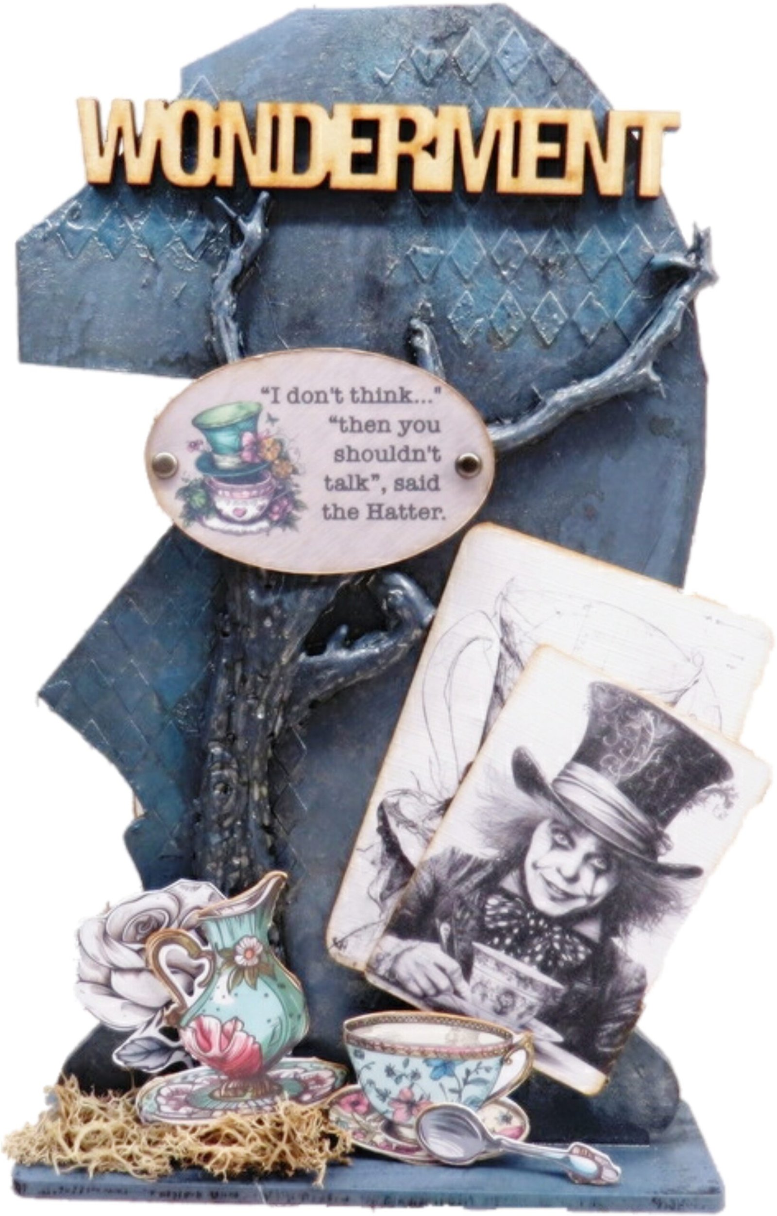 "Wonderland" Standing Chess Piece Plaque Set (includes Knight step by step guide -available to download after purchase) - Image 4