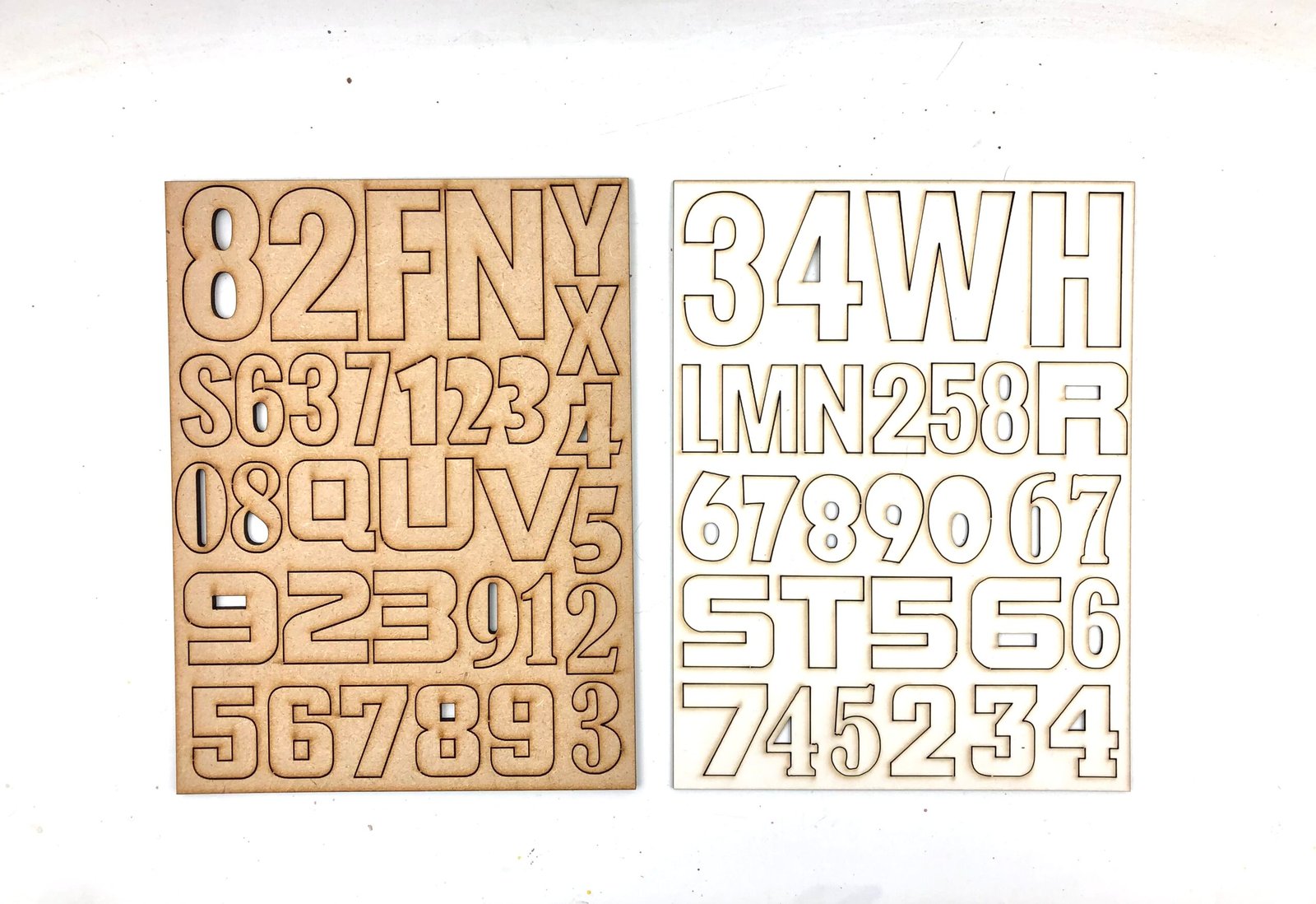 MDF Chip numbers letters MDF Chip numbers letters